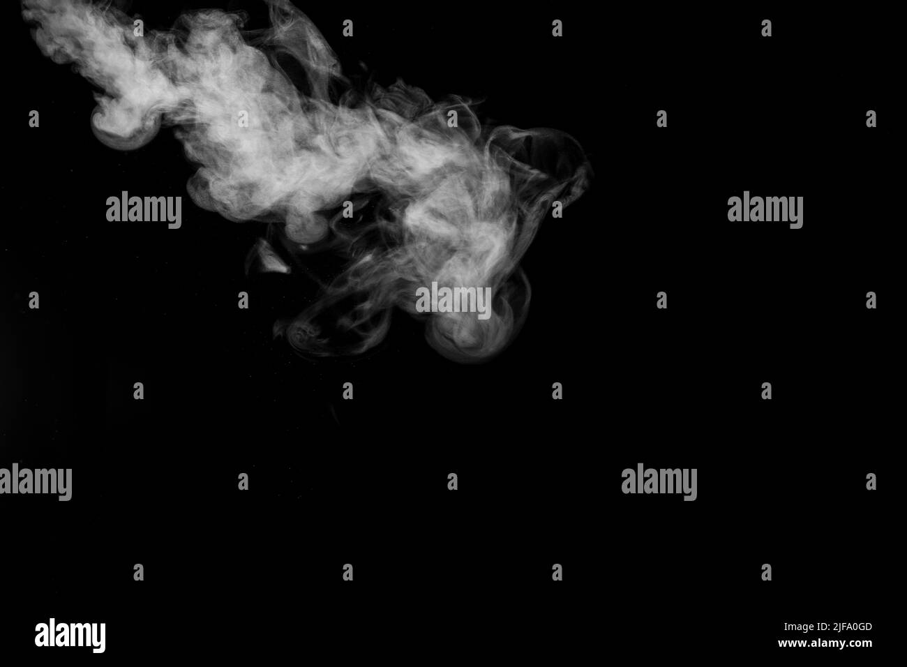 White vapor, smoke on a black background to add to your pictures. Perfect smoke, steam, fragrance, incense for your photos. Create mystical photos. Ab Stock Photo