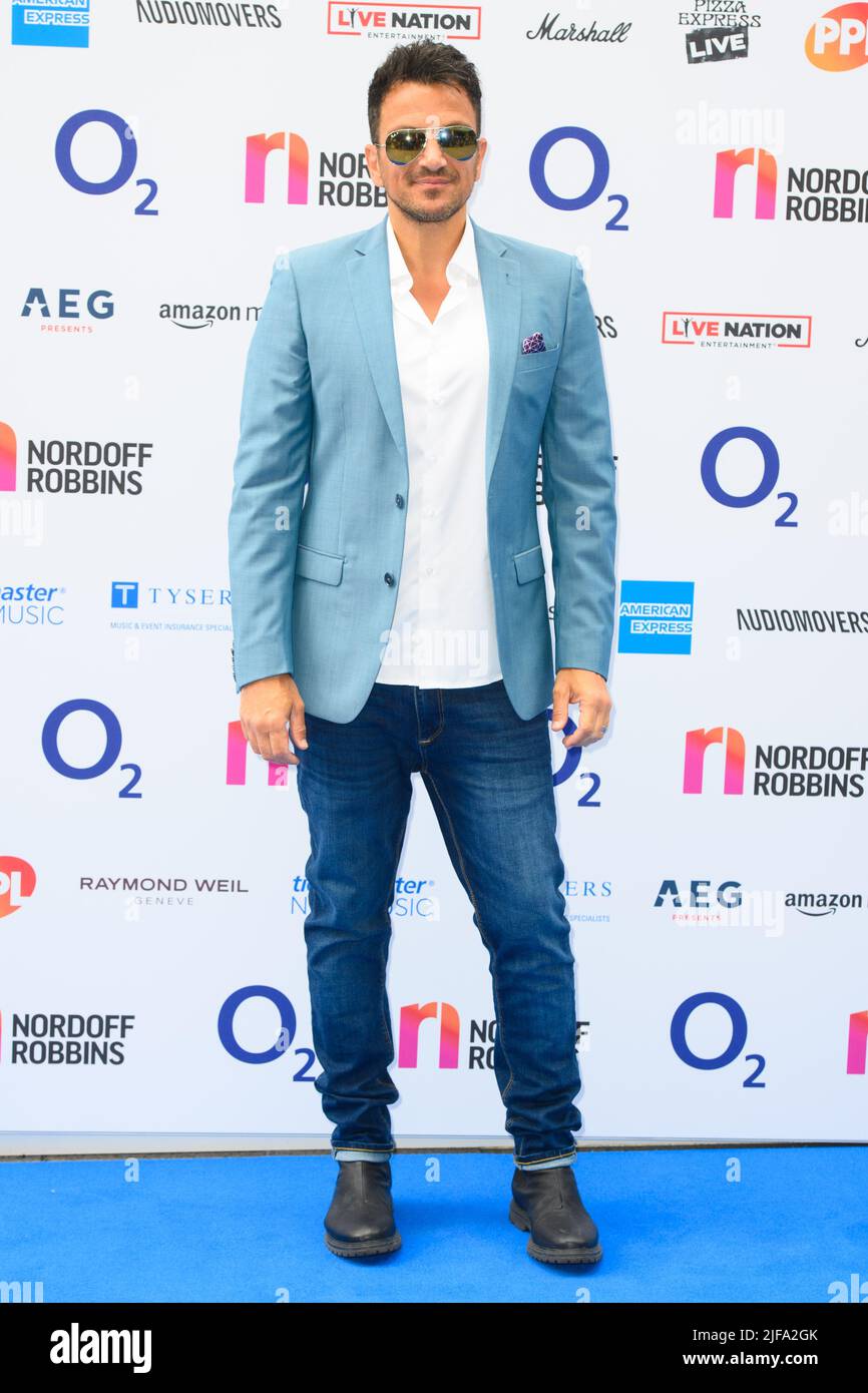 London, UK. 1st July, 2022. Peter Andre attending the Nordoff Robbins O2 Silver Clef Awards at the Grosvenor House Hotel, London. Picture date: Friday July 1, 2022. Photo credit should read Credit: Matt Crossick/Alamy Live News Stock Photo