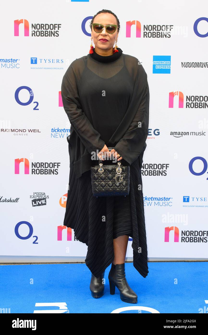 London, UK. 1st July, 2022. Emeli Sande attending the Nordoff Robbins O2 Silver Clef Awards at the Grosvenor House Hotel, London. Picture date: Friday July 1, 2022. Photo credit should read Credit: Matt Crossick/Alamy Live News Stock Photo