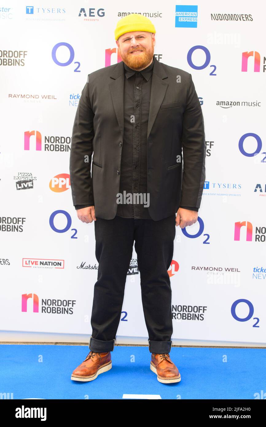 London, UK. 1st July, 2022. Tom Walker attending the Nordoff Robbins O2 Silver Clef Awards at the Grosvenor House Hotel, London. Picture date: Friday July 1, 2022. Photo credit should read Credit: Matt Crossick/Alamy Live News Stock Photo