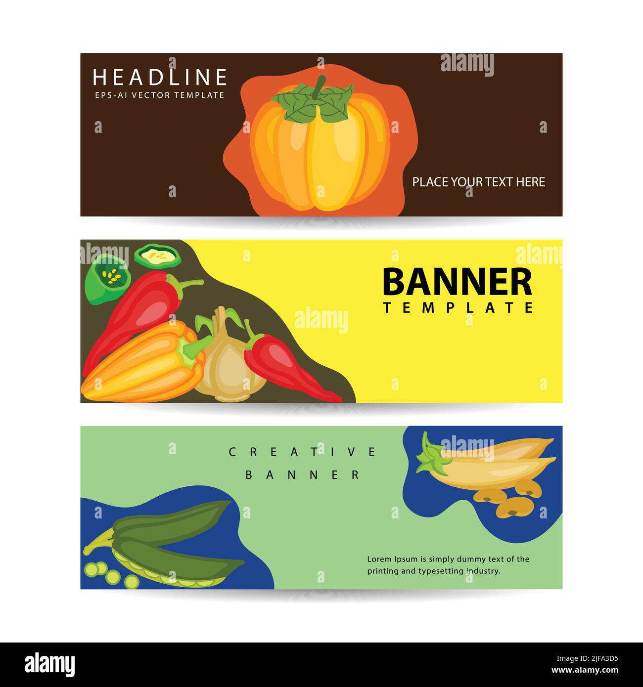 Horizontal banner for harvest festival advertisement with fresh