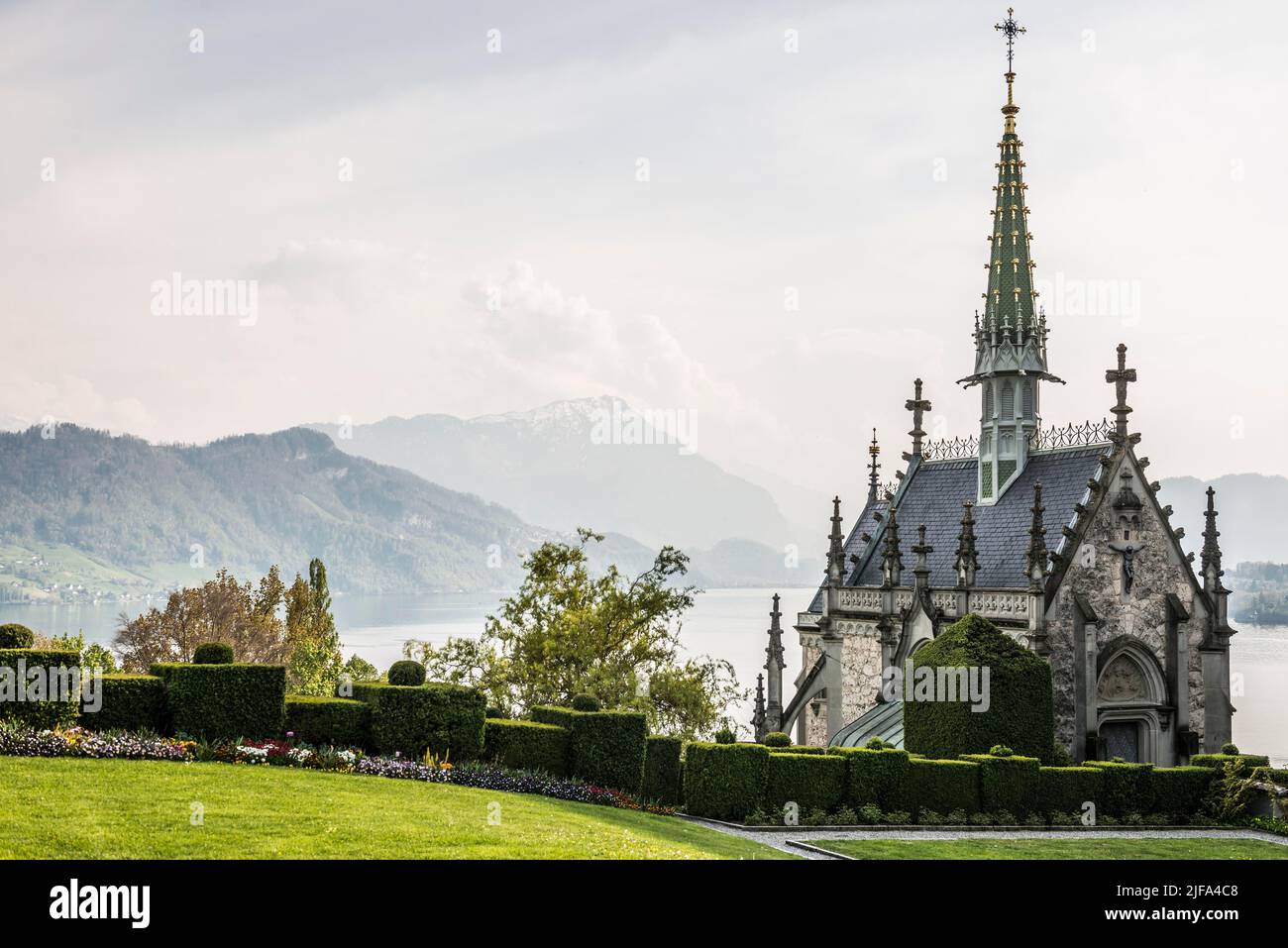 Chapel, Meggenhorn Castle, Meggen, Lake Lucerne, Canton Lucerne, Switzerland Stock Photo