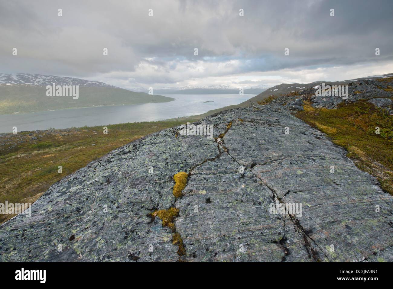 Fjell Landscape, Kvaloya, Norway Stock Photo