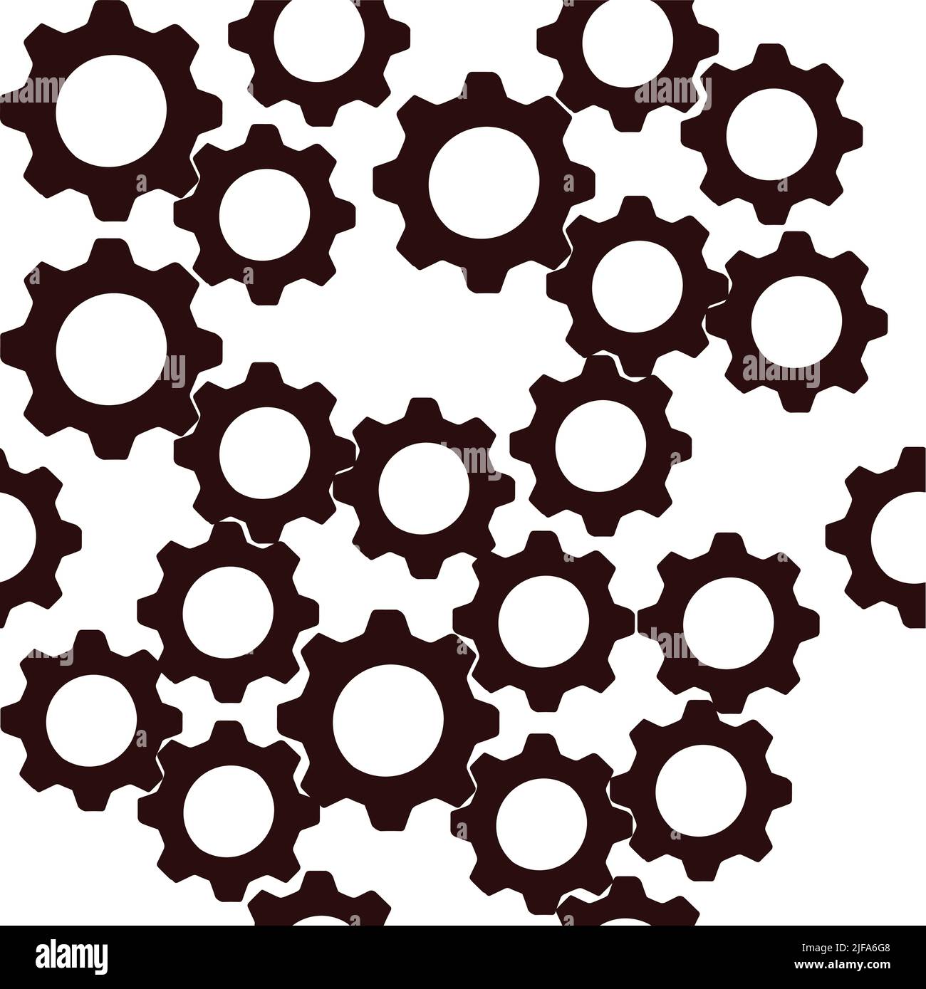 Seamless pattern of gear wheels vector illustration on white background ...