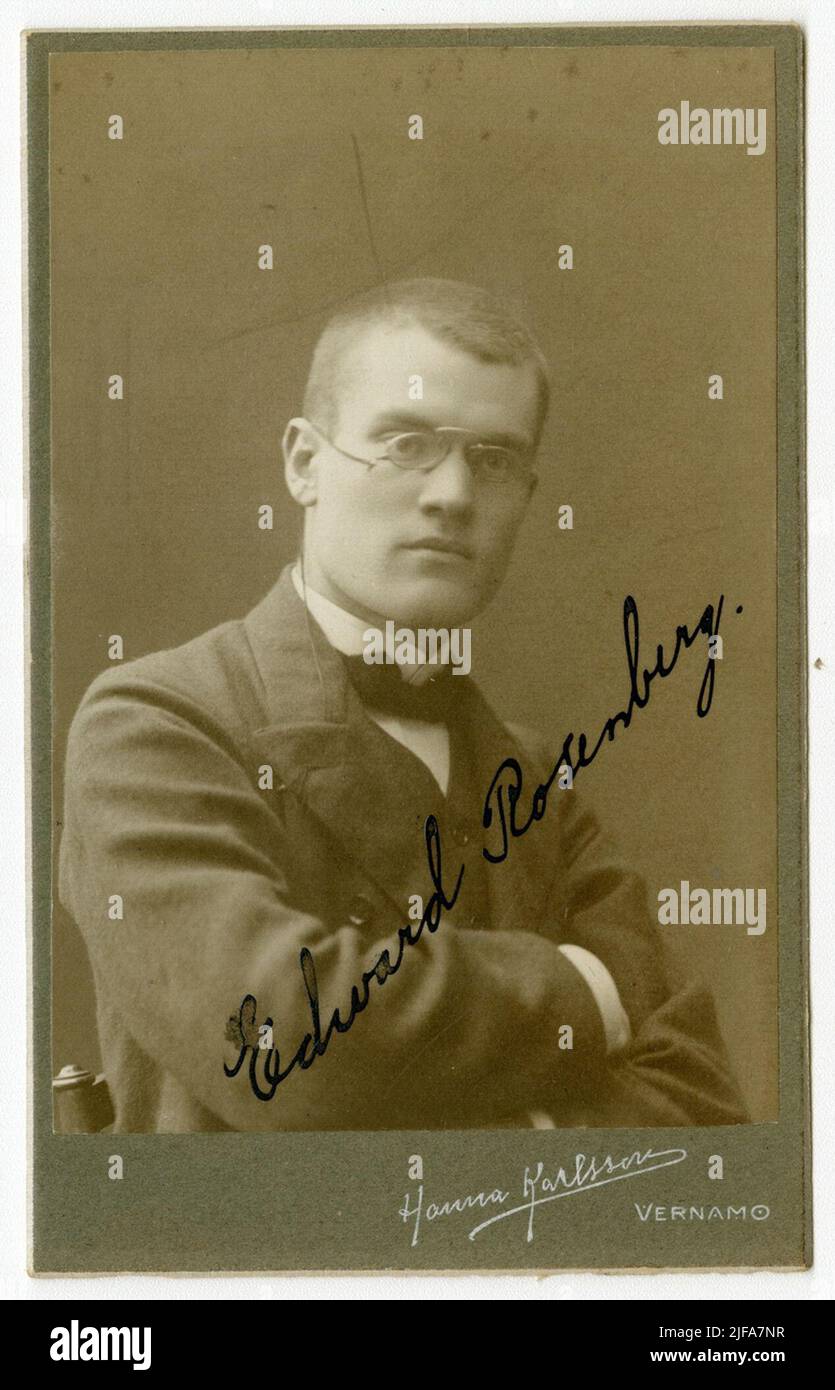 Portrait of Edvard Rosenberg. Portrait of Edvard Rosenberg. The ...
