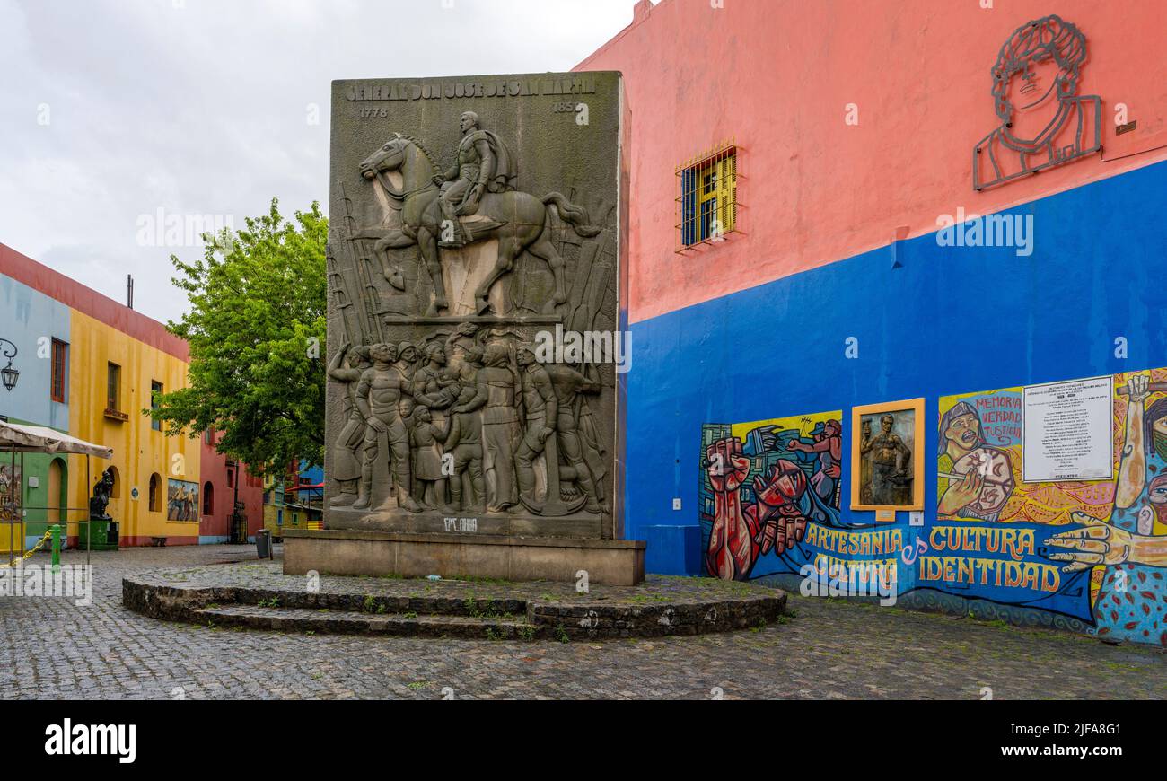 Monument, La Boca, Buenos Aires, Argentina Stock Photo