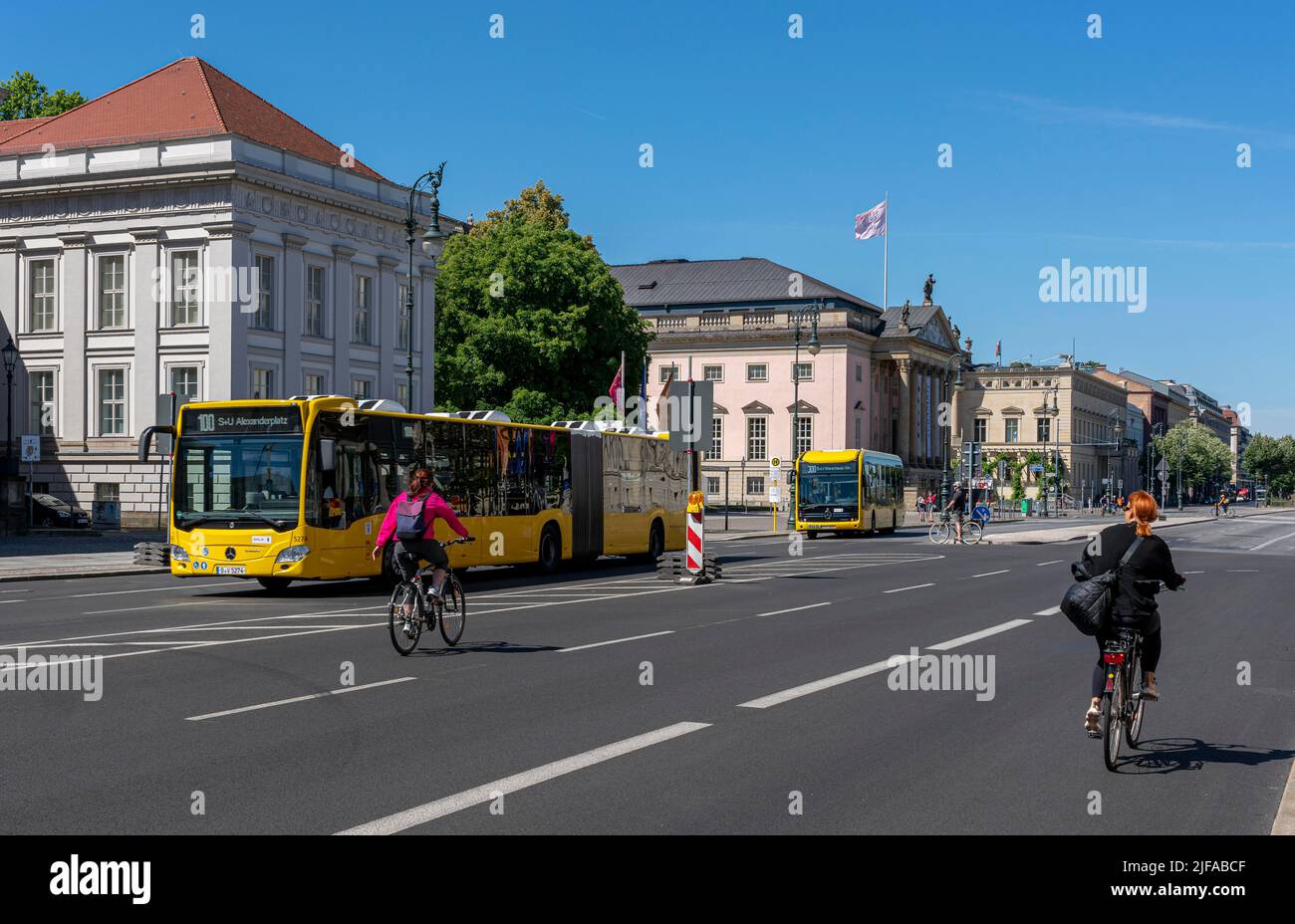 Road traffic in Berlin, Unter den Linden, Berlin, Germany Stock Photo ...