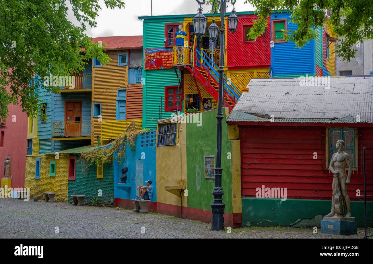Colourful La Boca district, Buenos Aires, Argentina Stock Photo