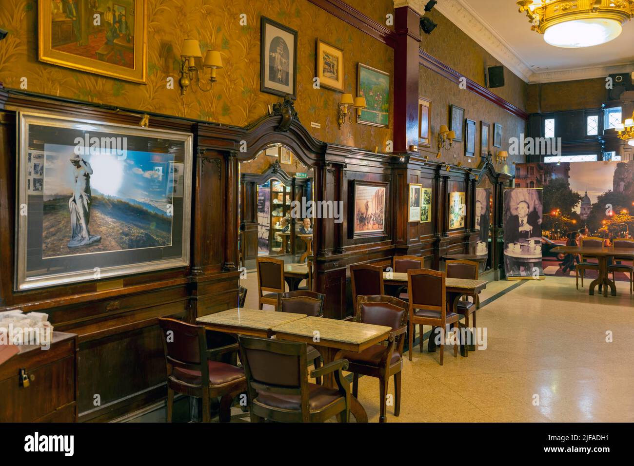 Tortoni, oldest cafe, indoor, Buenos Aires, Argentina Stock Photo