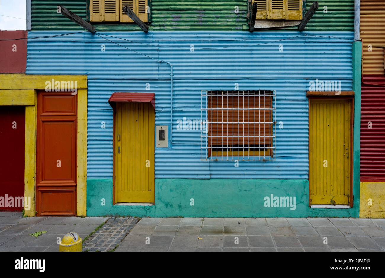 Colourful buildings, La Boca, Buenos Aires, Argentina Stock Photo