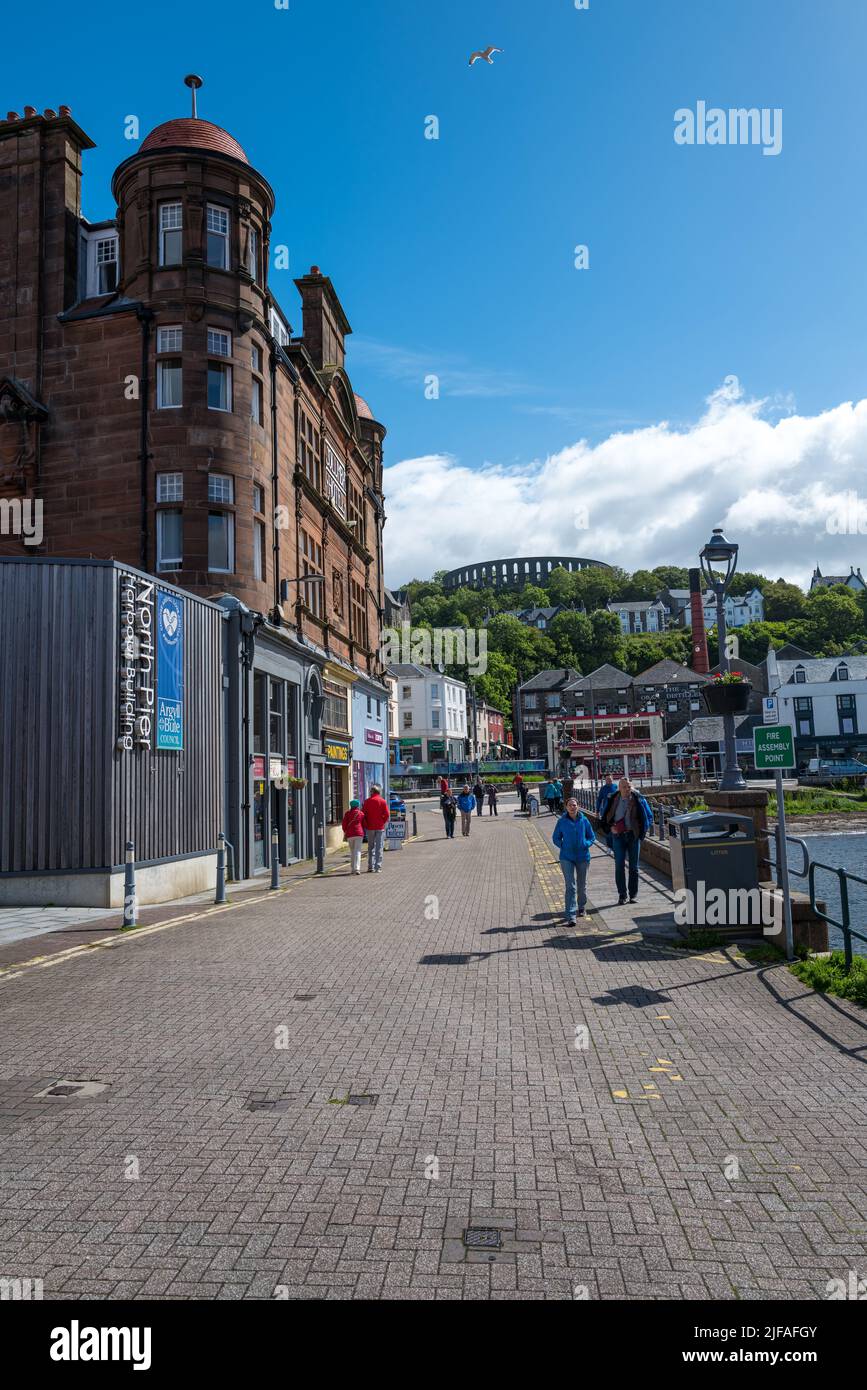 The Columba Hotel on Oban's North Pier Scotland Stock Photo