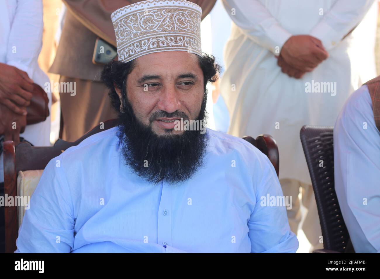 Syed Faiz ul Hassan Shah - at Wasnal, Chakwal Stock Photo