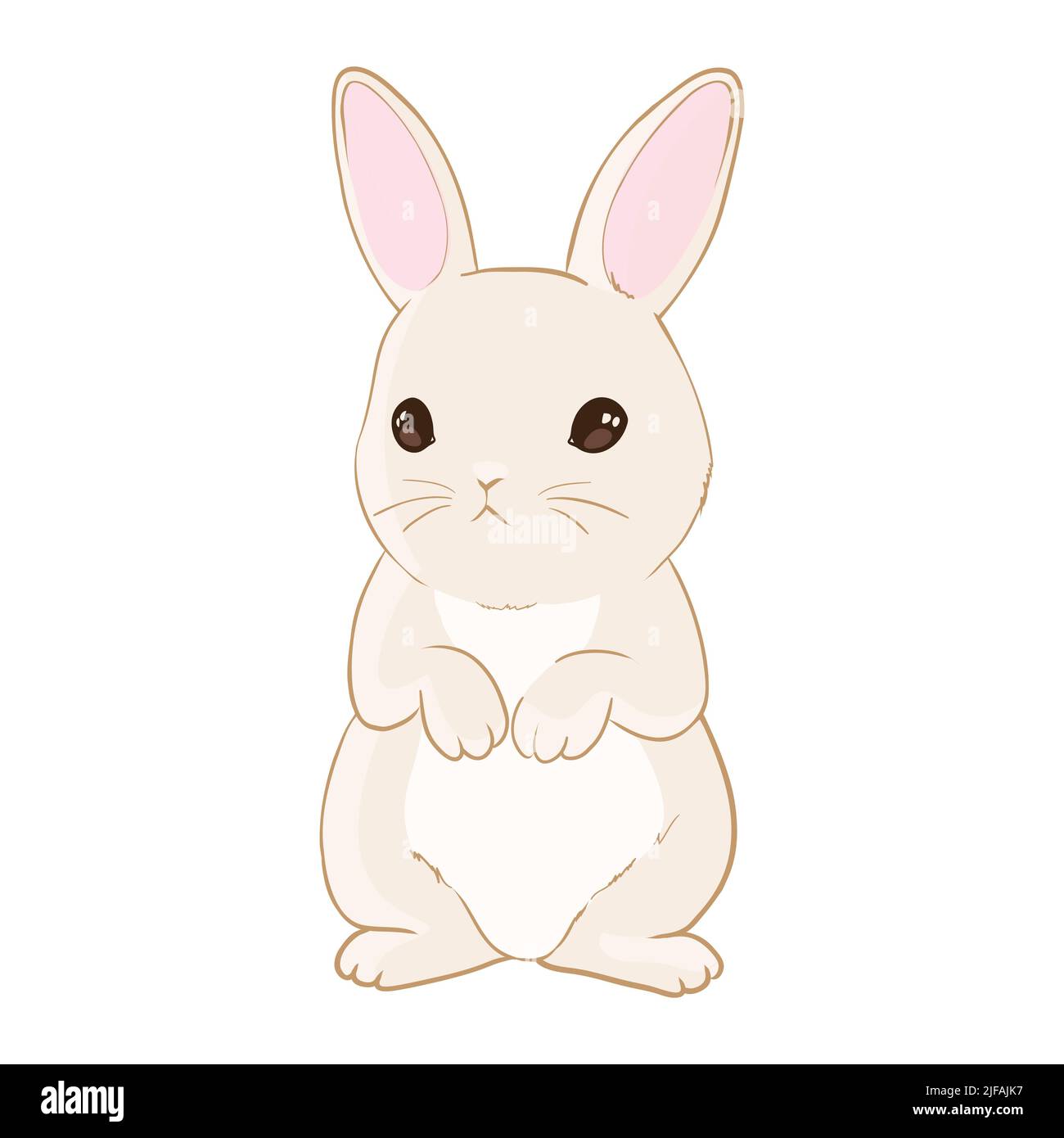 Hand Drawn Bunny. Cute Rabbit Vector. Print Design for Kids ...