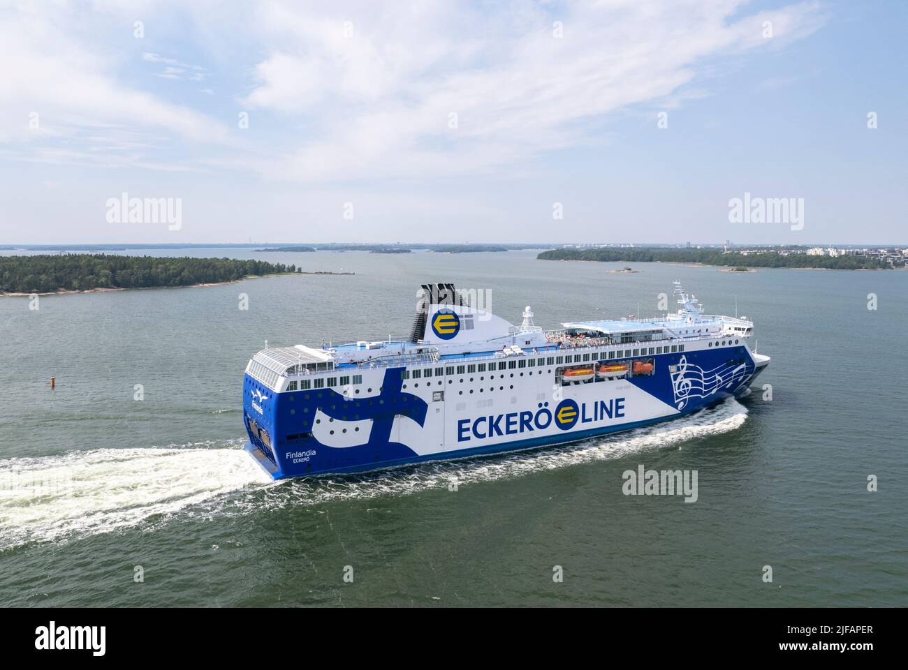 Passenger ferry Finlandia near the port of Helsinki in Finland Stock Photo