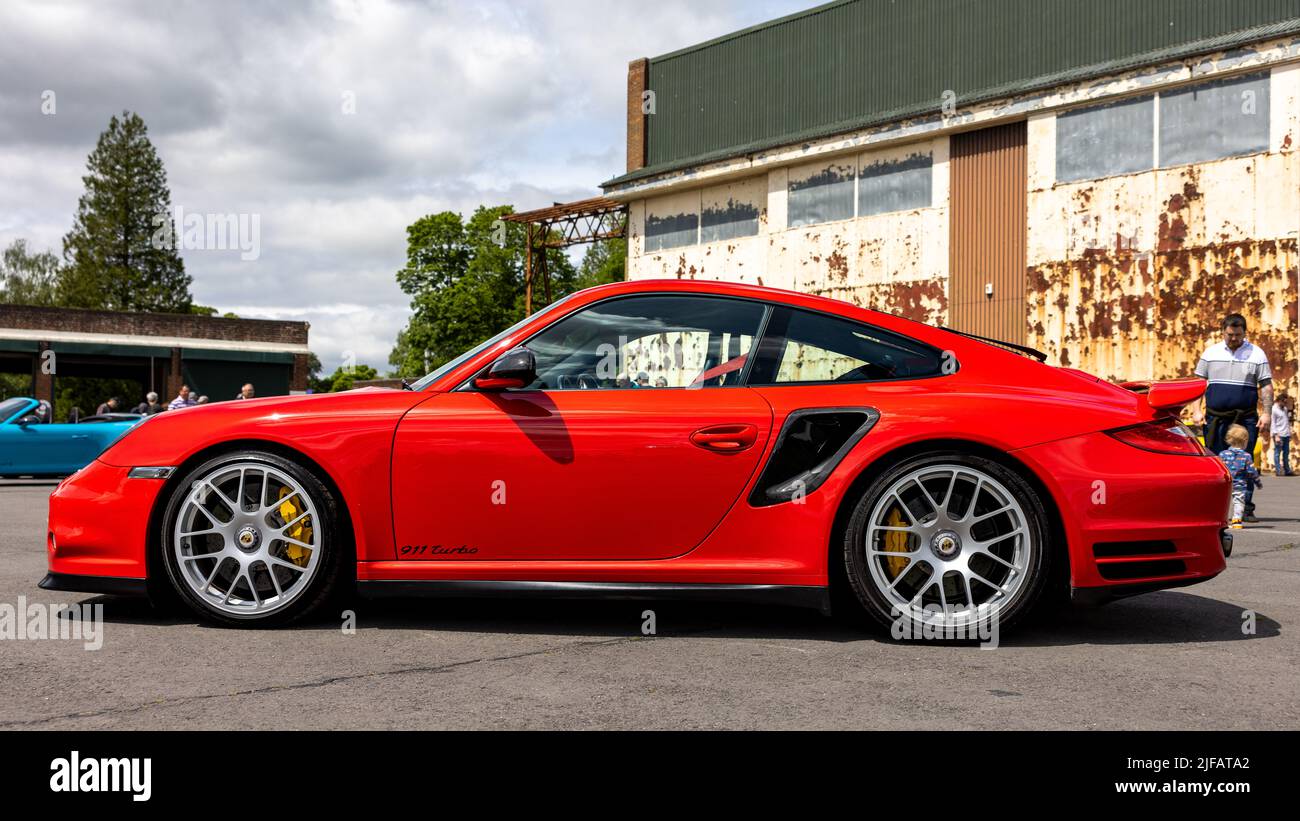 Porsche 911 Turbo ‘J5 PHS’ on display at the June Scramble held at the Bicester Heritage Centre on the 19th June 2022 Stock Photo