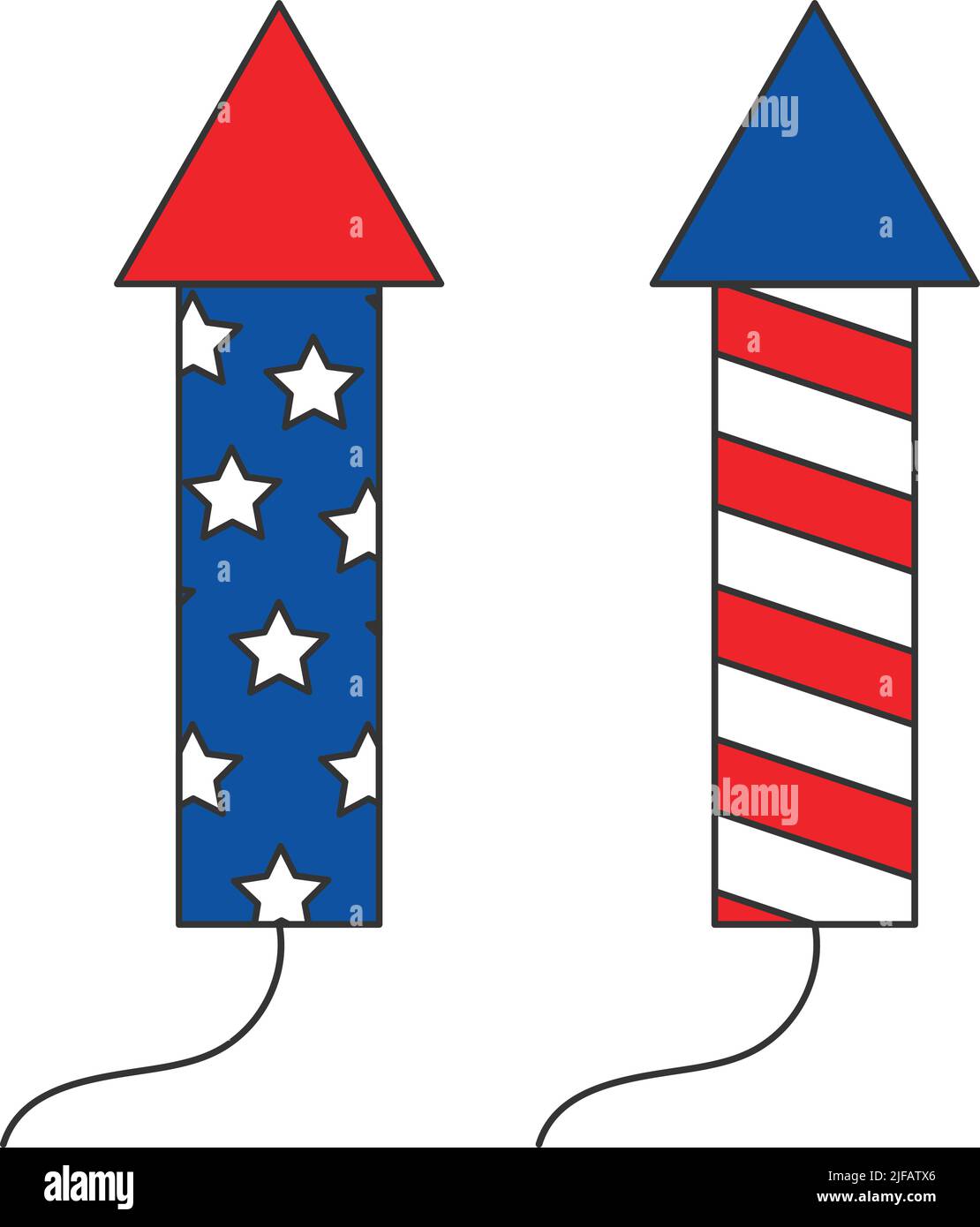 4th of July patriotic fireworks vector illust Stock Vector Image & Art ...