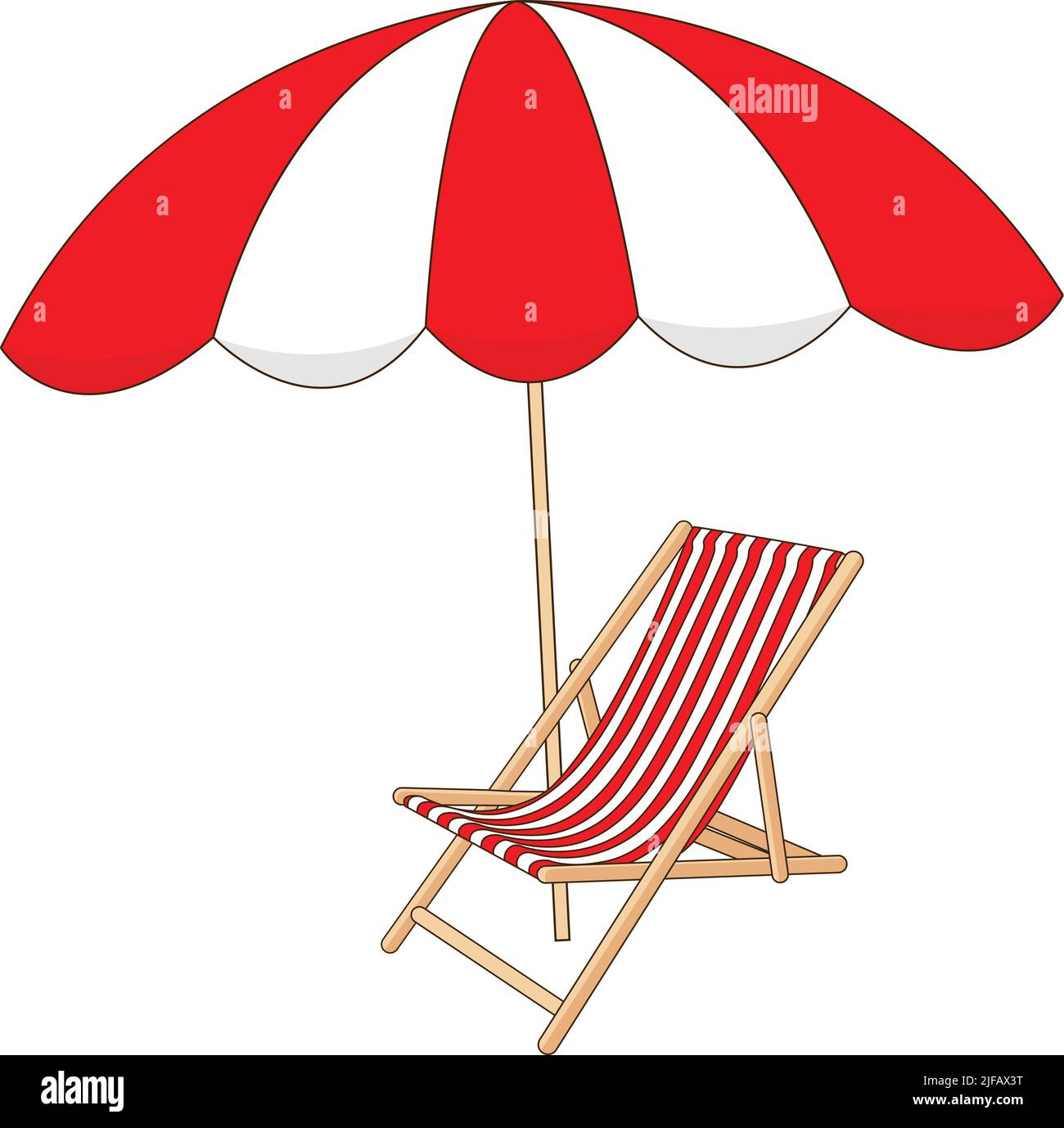 folding beach chair and umbrella vector illustration Stock Vector Image &  Art - Alamy