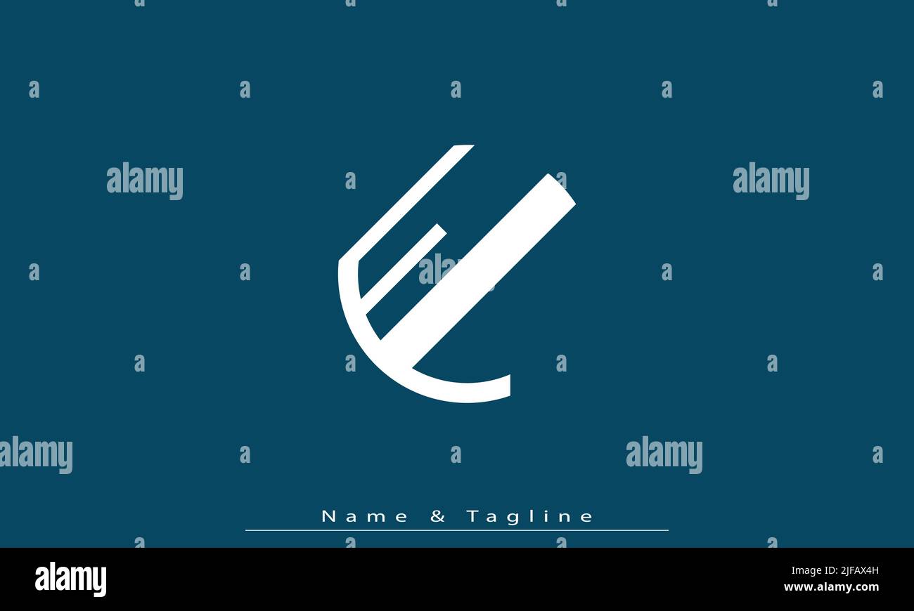 Alphabet letters Initials Monogram logo EL , LE Stock Vector