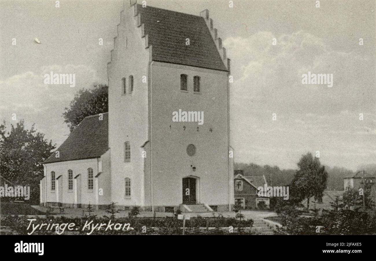 Contingency April-Oct 1940 at Fältpost. Tyringe church. Stock Photo