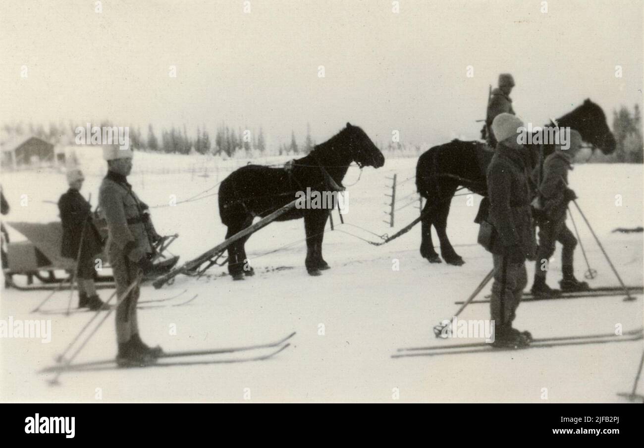 Winter exercises with plow column. Plogavd. In work Stock Photo Alamy