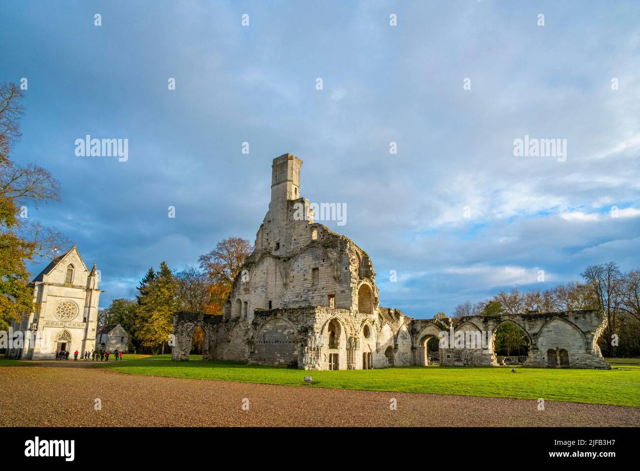 France, Oise, Fontaine Chaalis, the Cistercian abbey of Chaalis Stock