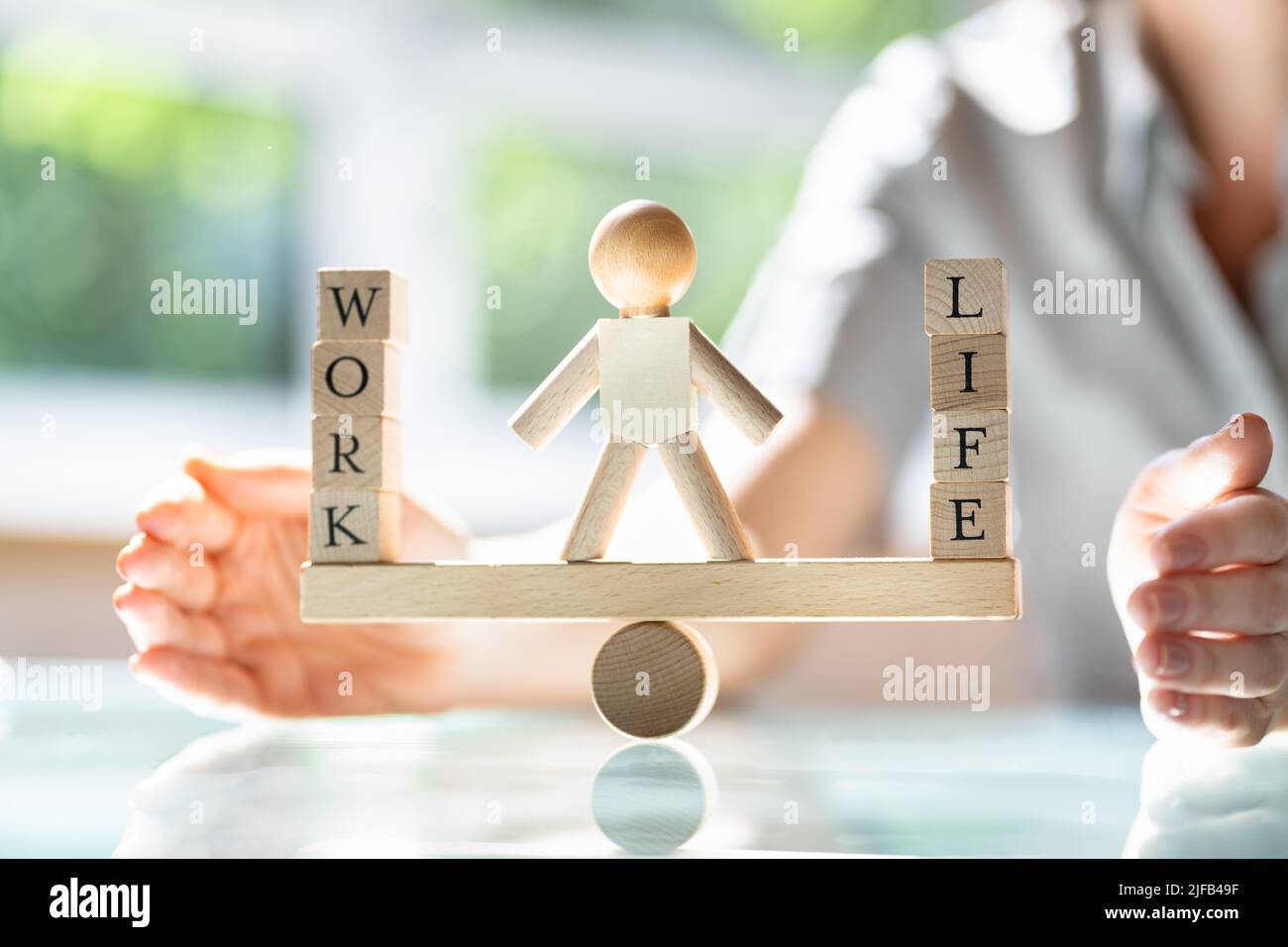 Work Life Balance Choice And Protection Concept Stock Photo