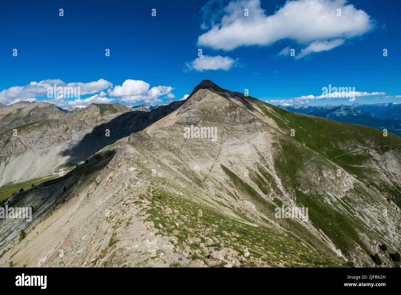 France, Hautes-Alpes, Champsaur valley, Ancelle, Piolit range, Arche to Piolit ridge Stock Photo