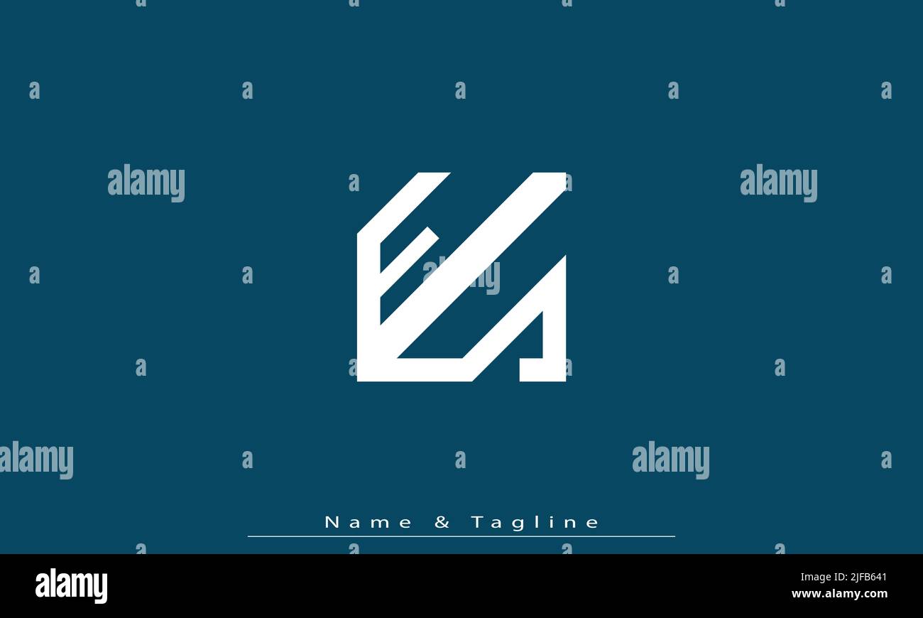 Alphabet letters Initials Monogram logo ES , SE Stock Vector