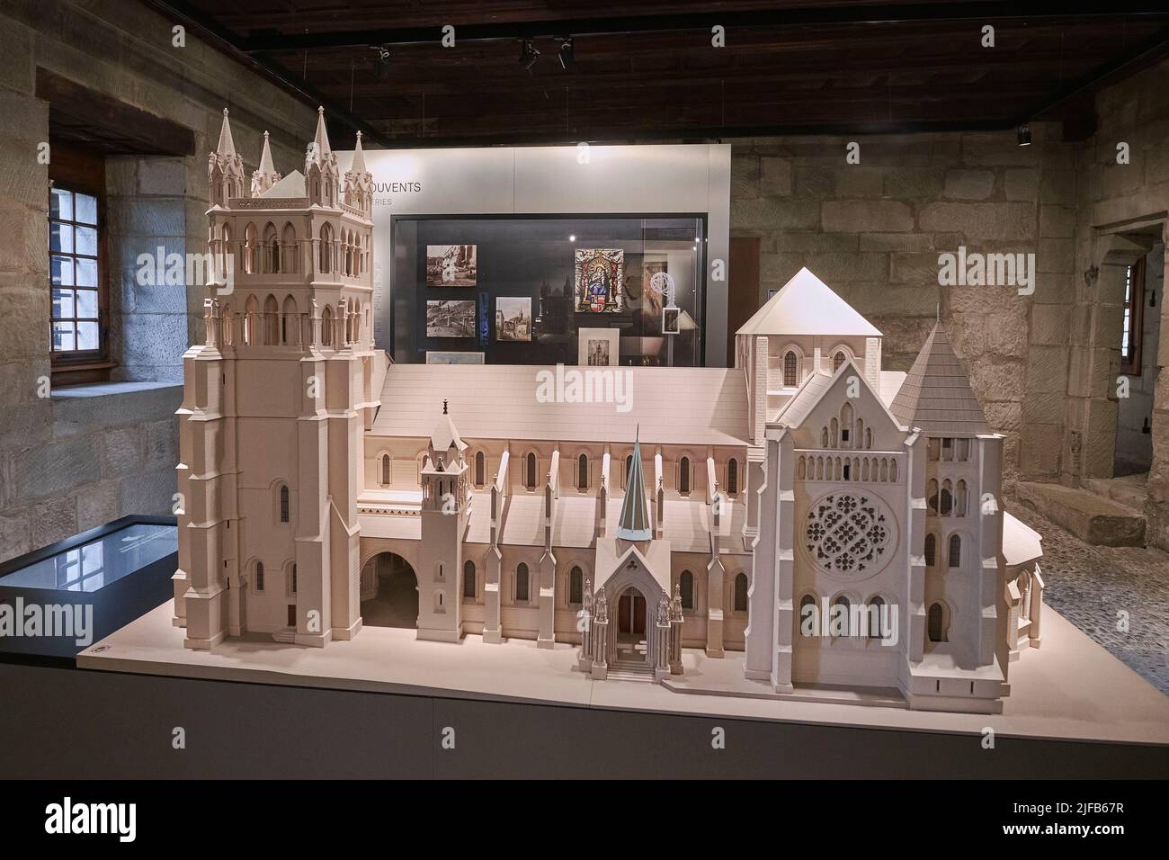 Switzerland, Canton of Vaud, Lausanne, the Historical Museum, model of the cathedral Stock Photo