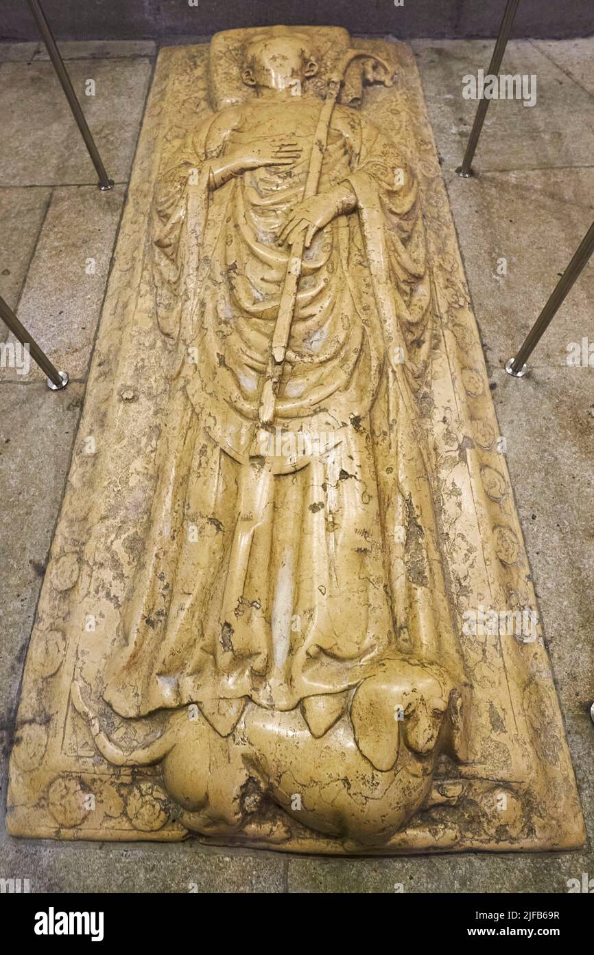 Switzerland, Canton of Vaud, Lausanne, the Notre Dame cathedral, funerary monument of Bishop Roger of Vico Pisano Stock Photo