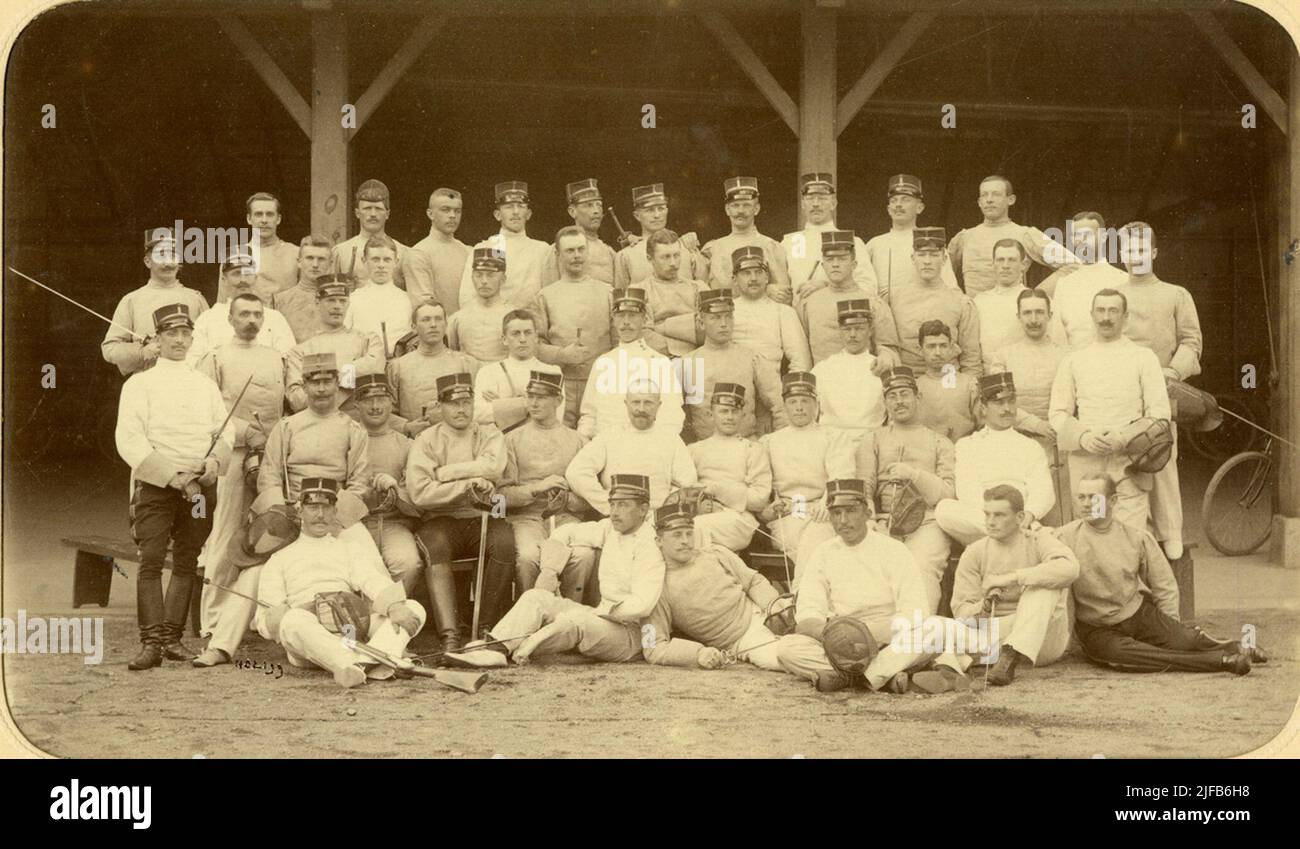 Fencing group in Paris Stock Photo Alamy