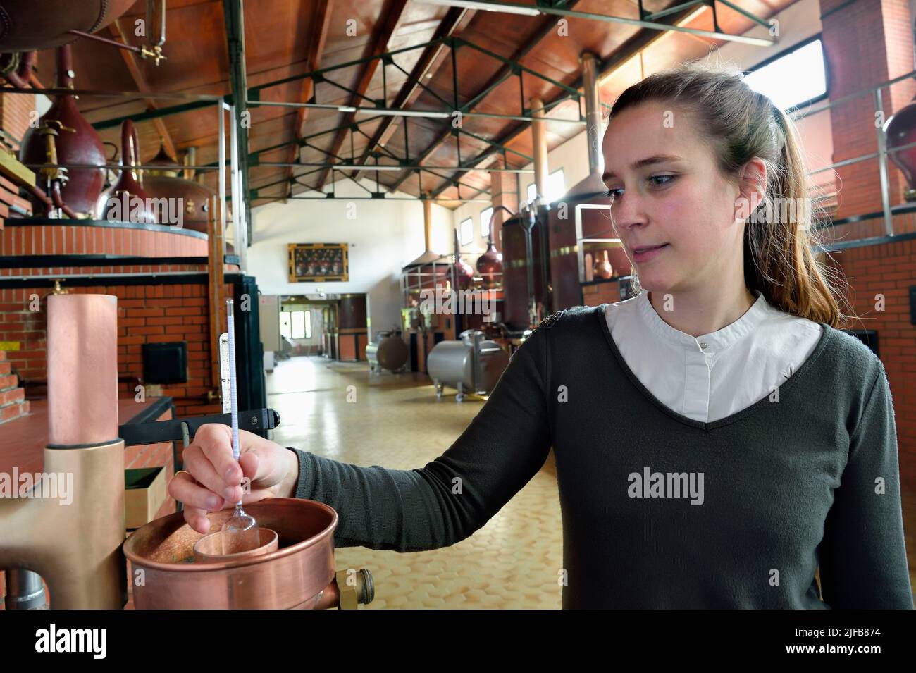 France, Charente, Sireuil, Distillerie des Moisans Stock Photo