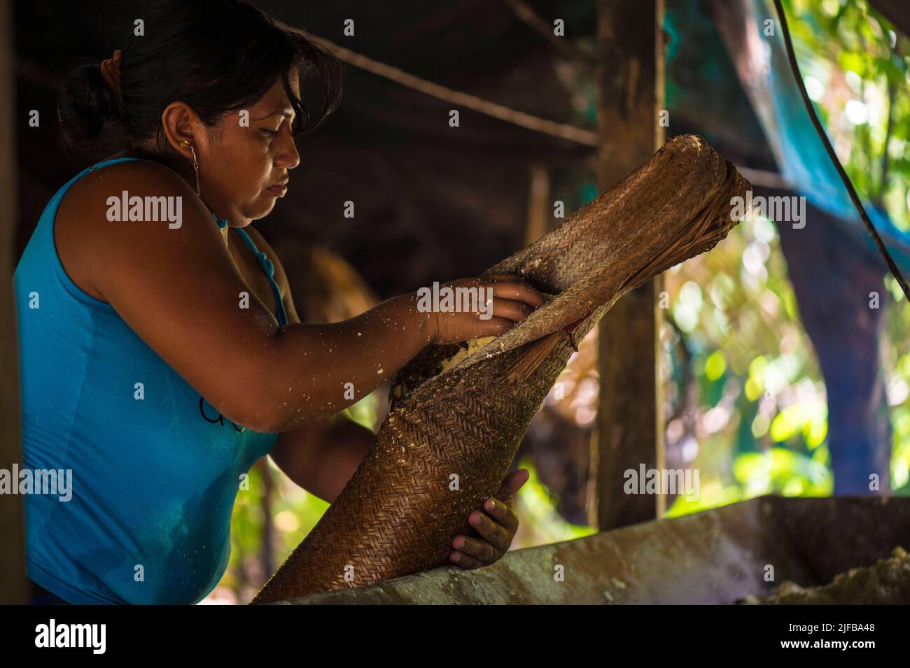 France, French Guiana, Amazonian Park, heart zone, Camopi, Native