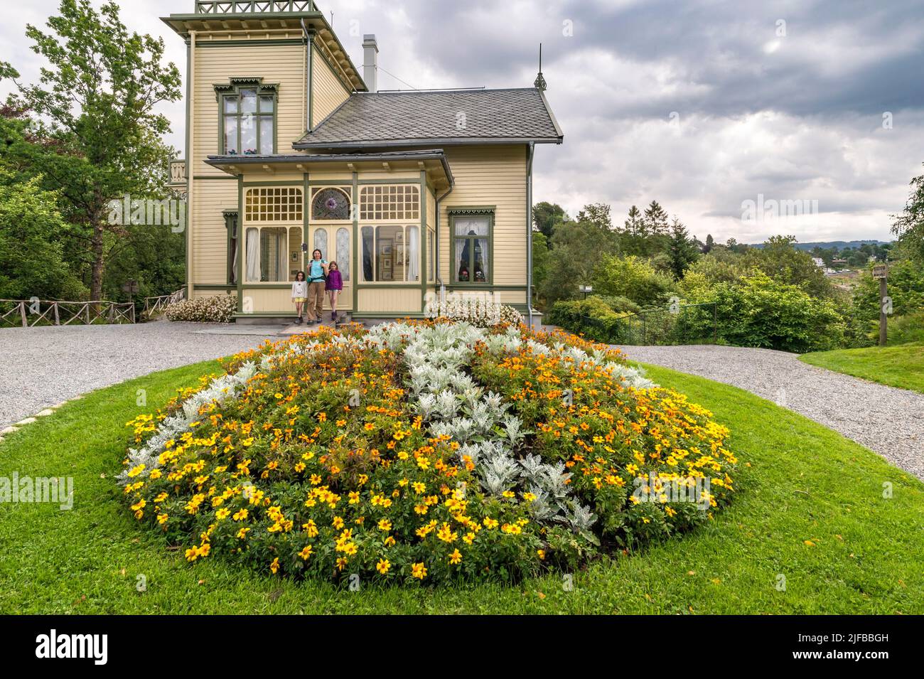 Norway, County of Hordaland, Bergen, in Troldhaugen, the home of the composer Edvard GRIEG (1843-1907), in the garden Stock Photo