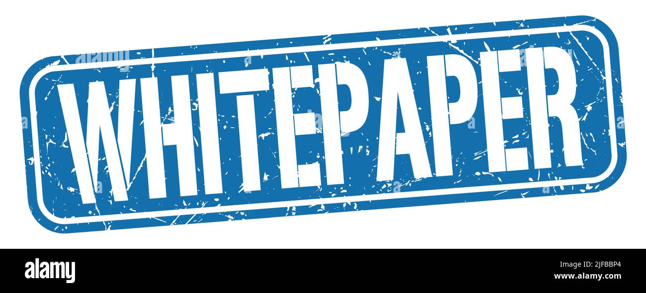WHITEPAPER text written on blue grungy stamp sign Stock Photo - Alamy