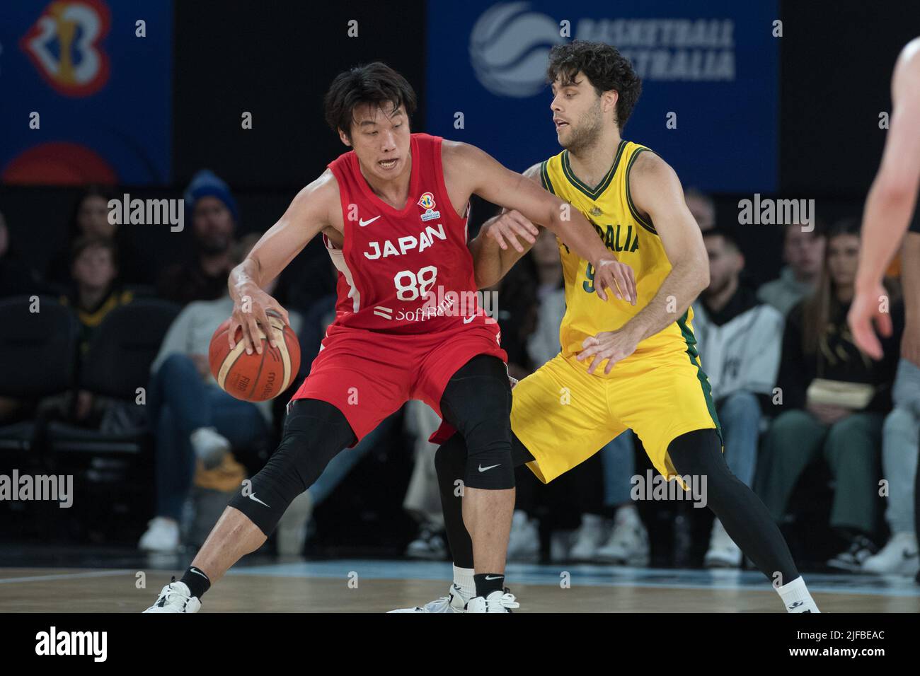 Melbourne, Australia. 01st July, 2022. Tenketsu Harimoto (L) of Japan