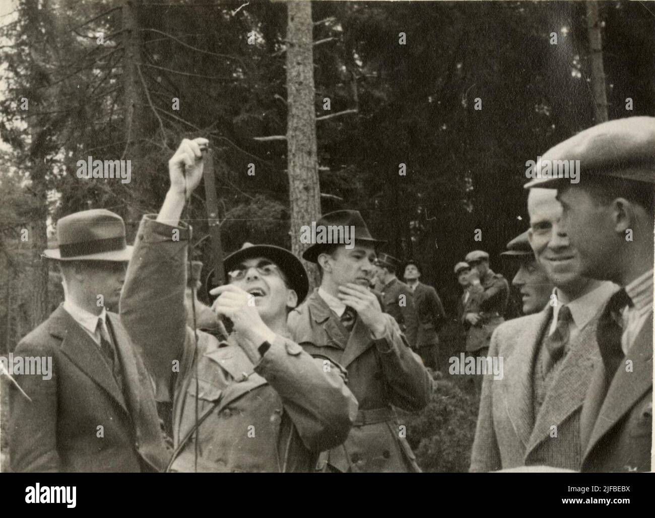 Excursion on Järvafältet 2.5.1938. Erhardt Height Survey. Stock Photo