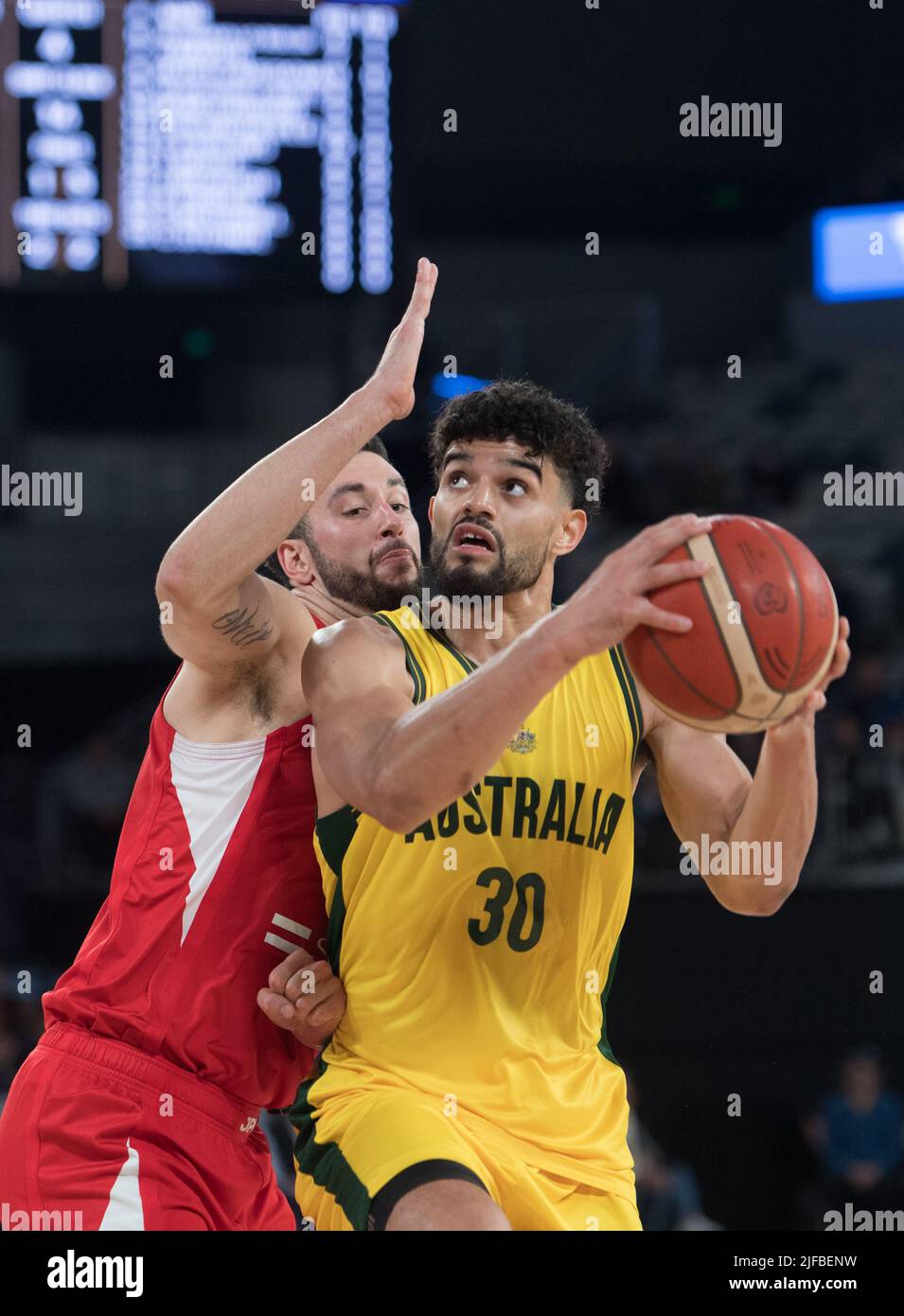 Melbourne, Australia. 01st July, 2022. Luke Evans (L) of Japan