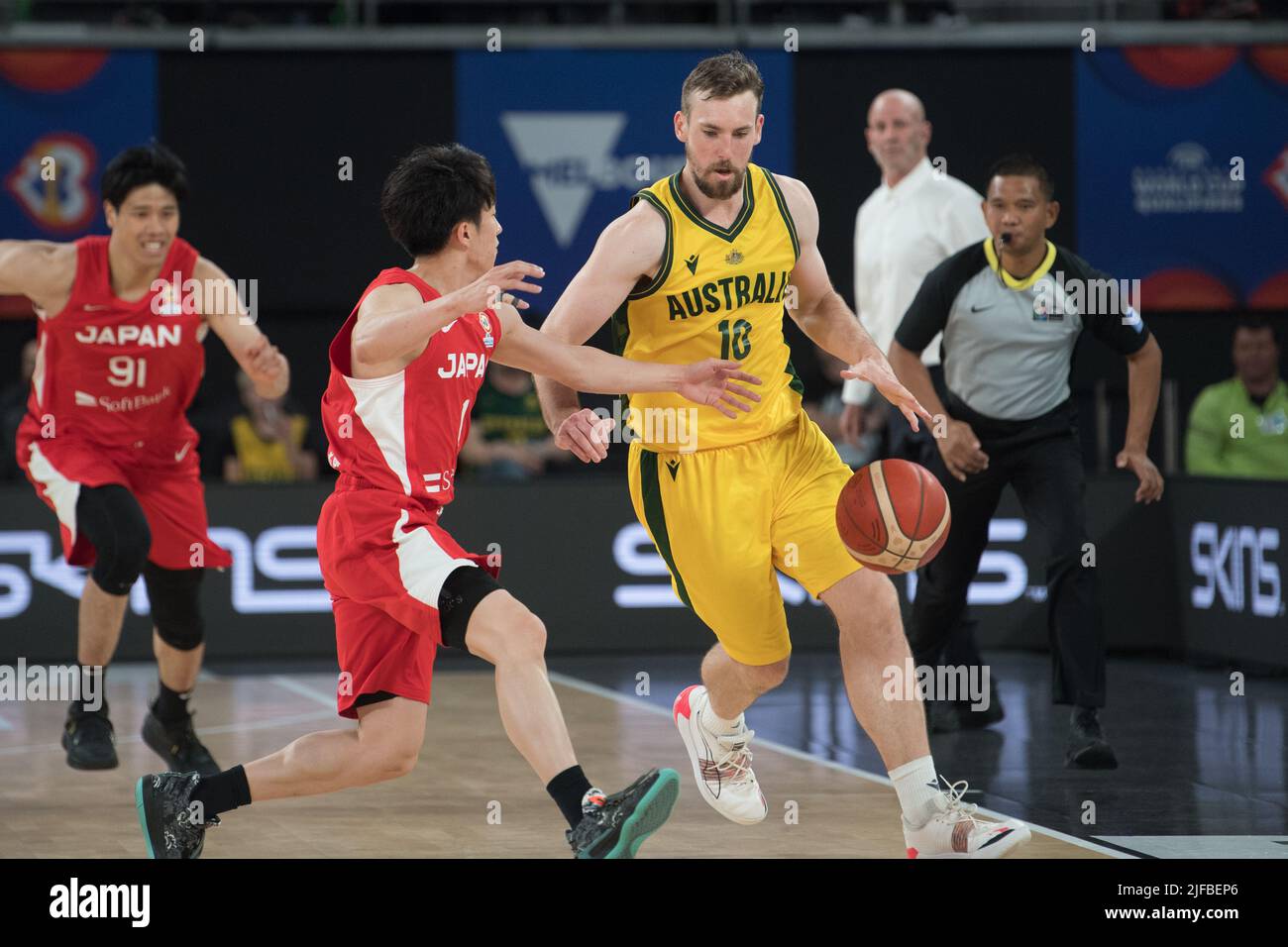 Melbourne, Australia. 01st July, 2022. Takumi Saito (L) of Japan