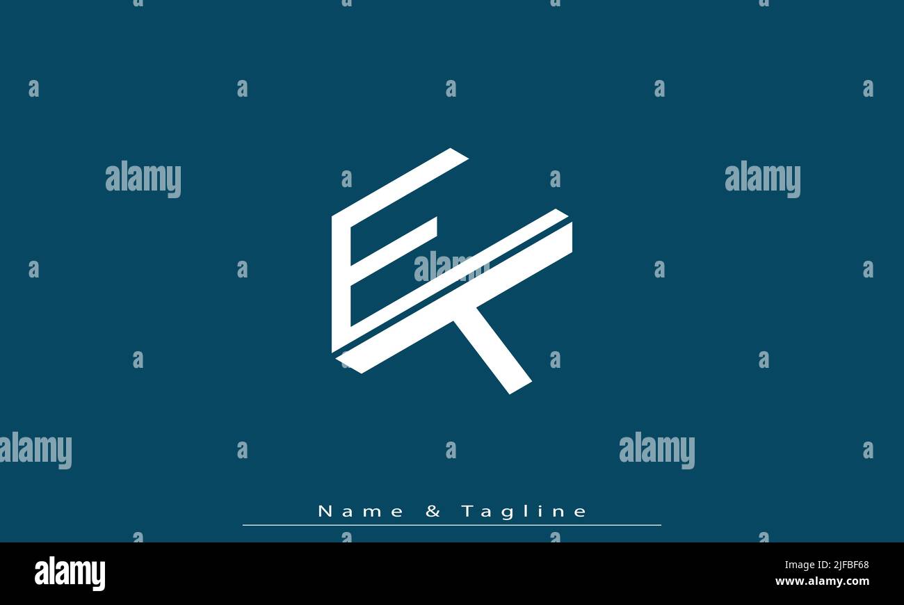 Alphabet letters Initials Monogram logo ET , TE Stock Vector