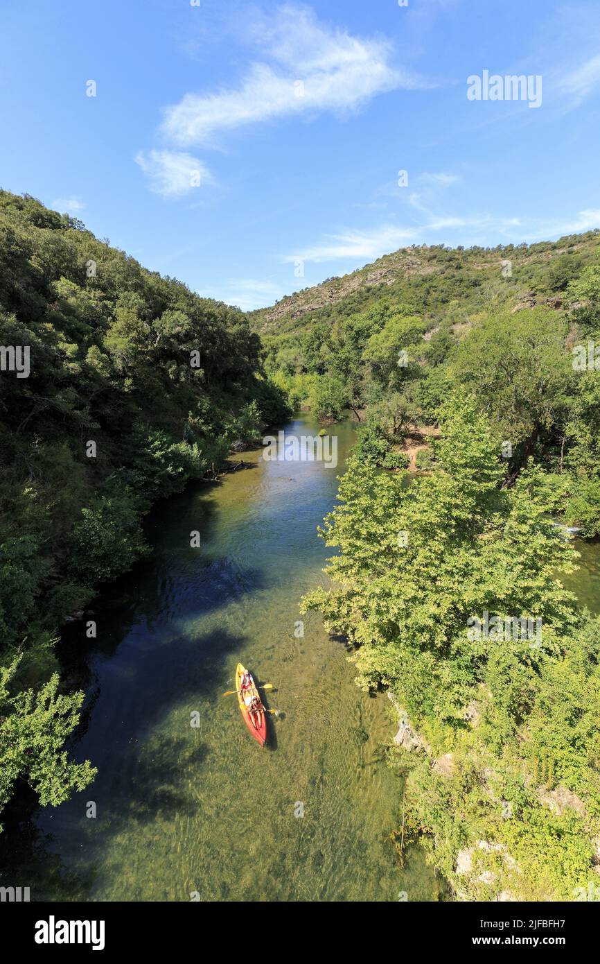 France, Var, Dracenie, Les Arcs sur Argens, the Tournavelle gorges, confluence of the Aille river and the L'Argens river, kayaking Stock Photo