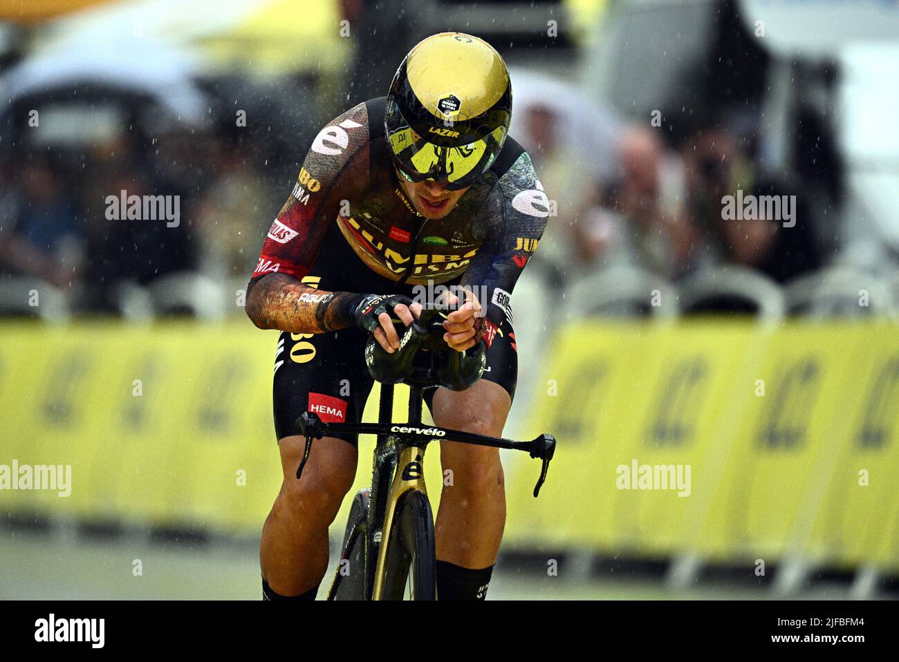 Slovenian Primoz Roglic of JumboVisma pictured in action during the