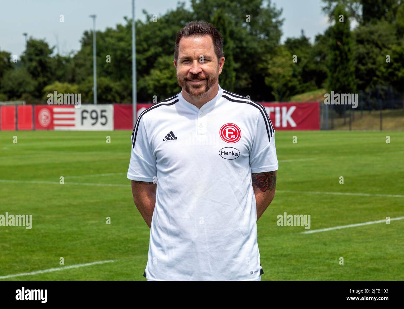 football, 2. Bundesliga, 2022/2023, Fortuna Duesseldorf, Merkur Spiel Arena, Media Day, team presentation for the new game season, press photo shooting, sporting director Christian Weber Stock Photo