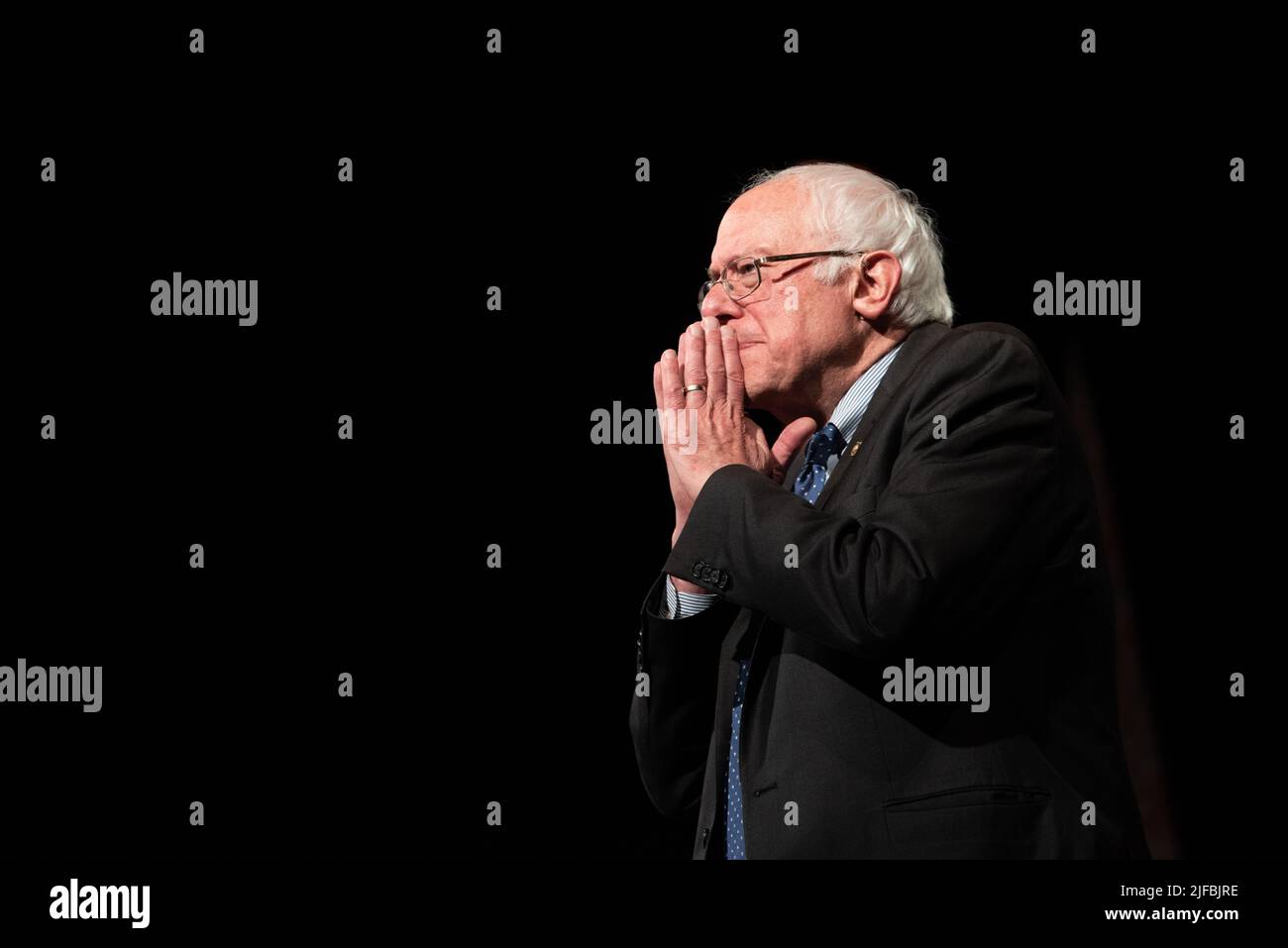 UK. Bernie Sanders Giving a Talk. Credit: SJ/Alamy Stock Photo