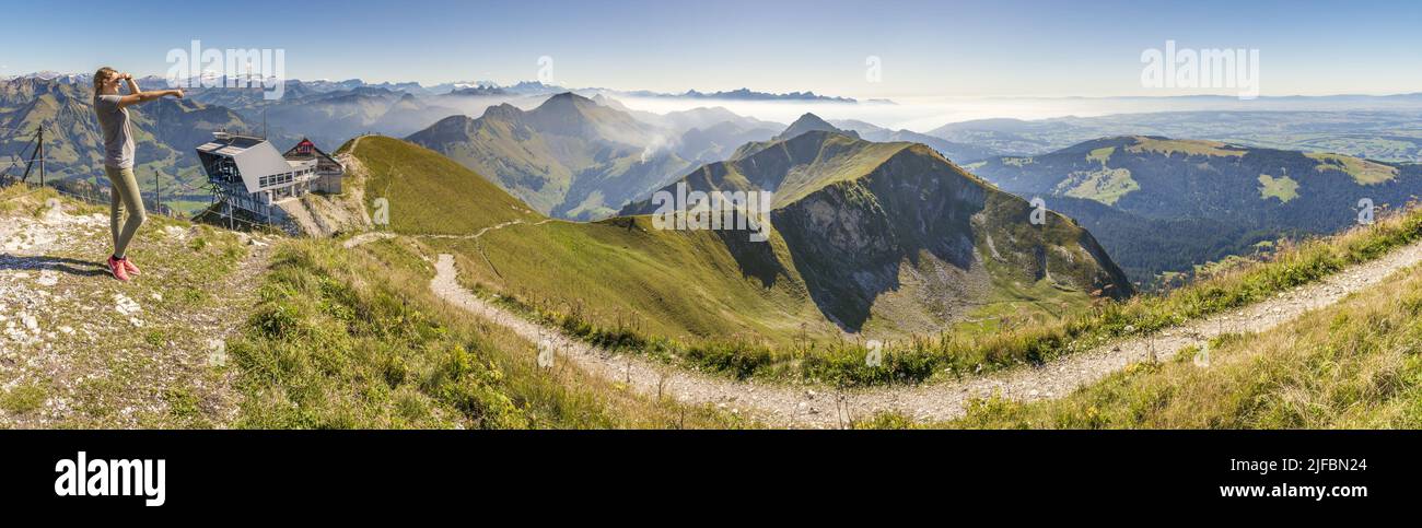 Mount Molson Switzerland, Canton of Friborg, Gruyères, panoramic view from Mount ...