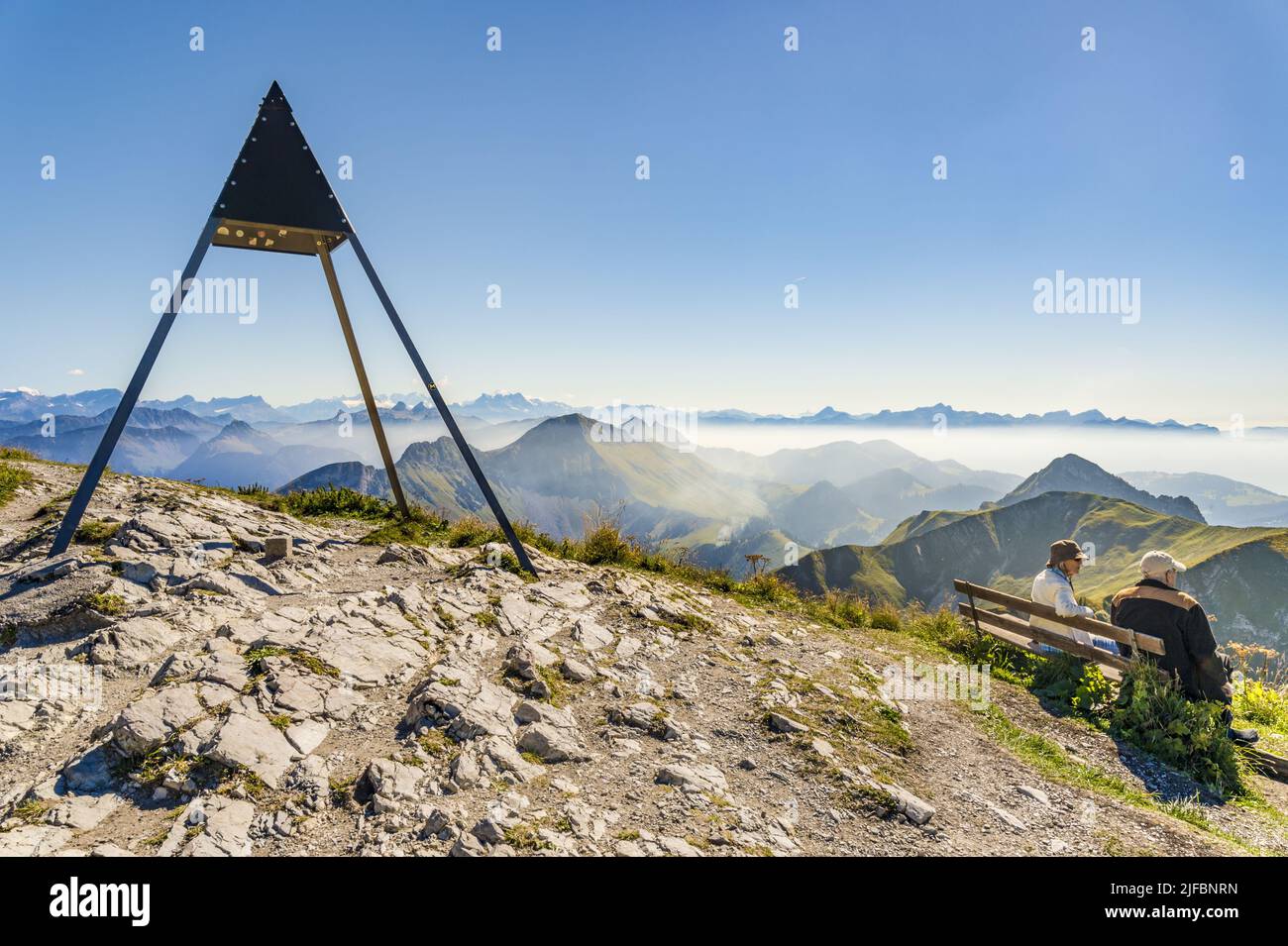 Mount Molson Switzerland, Canton of Friborg, Gruyères, panorama from Mount Moléson ...