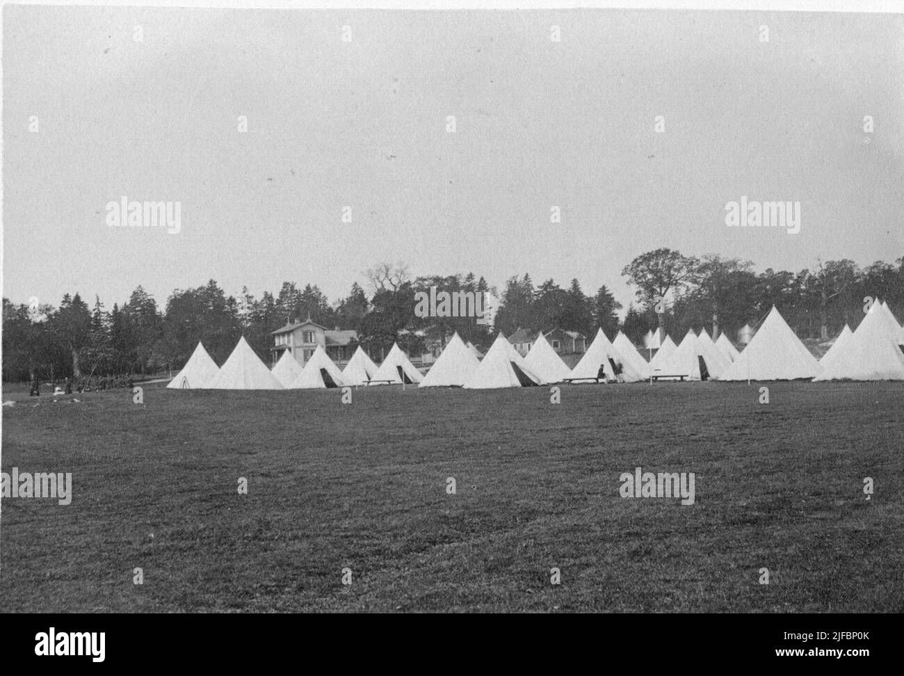 Tent camp at Utnäs Löt, meeting place for the Life Regiment's grenadier corps until 1893 when it was merged with Närke's regiment. Tent camp at Utnäs Löt, meeting place for the Life Regiment's grenadier corps until 1893 when it was merged with Närke's regiment. Stock Photo