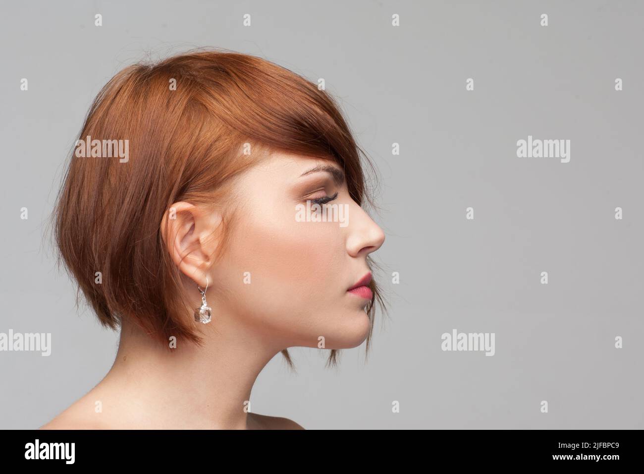Beauty portrait. Female hairstyle advertising Stock Photo