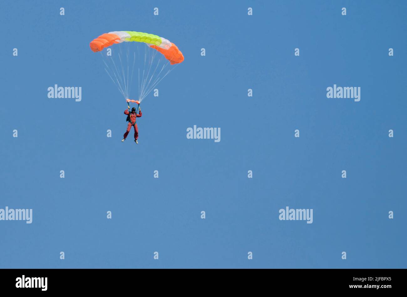 Colorful Hangglider at Sola Airshow, June 2007 Stock Photo