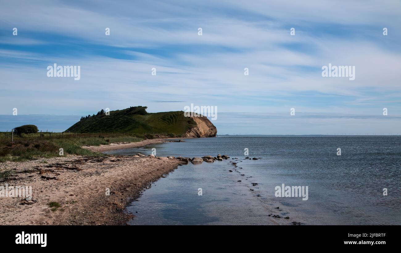 Cliff on the island Mors in the northern part of Denmark Stock Photo